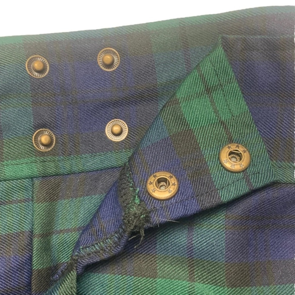 Scottish Kilt Mens 2X Blackwatch Tartan Plaid Highland Buckle Cargo Celtic Punk - Picture 6 of 11